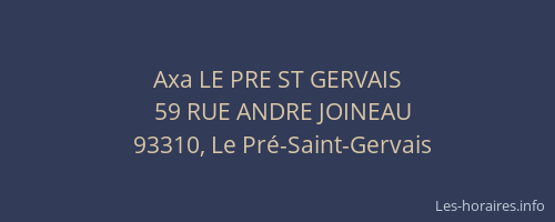 Axa LE PRE ST GERVAIS