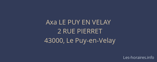 Axa LE PUY EN VELAY