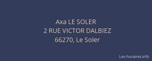 Axa LE SOLER