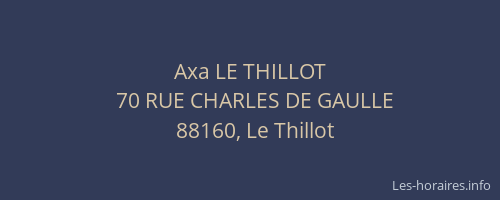 Axa LE THILLOT