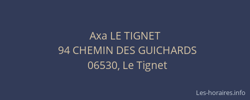 Axa LE TIGNET