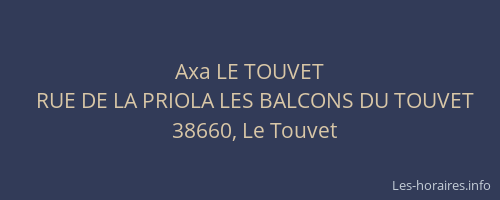 Axa LE TOUVET