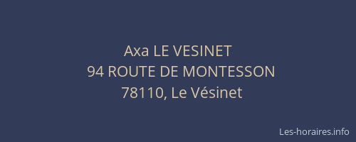 Axa LE VESINET