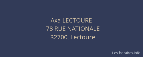 Axa LECTOURE