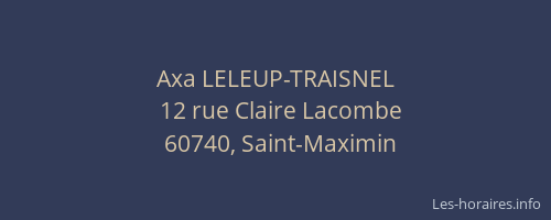 Axa LELEUP-TRAISNEL