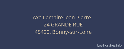 Axa Lemaire Jean Pierre