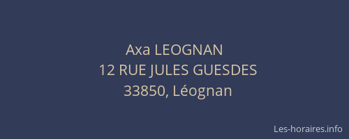 Axa LEOGNAN