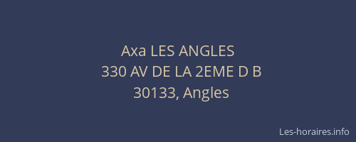 Axa LES ANGLES