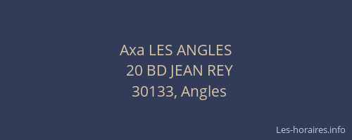 Axa LES ANGLES