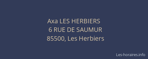 Axa LES HERBIERS