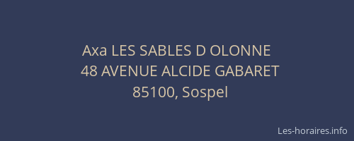 Axa LES SABLES D OLONNE