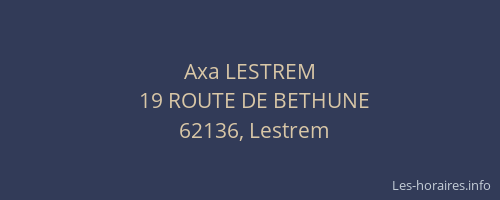 Axa LESTREM