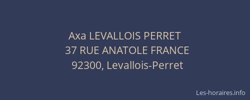 Axa LEVALLOIS PERRET