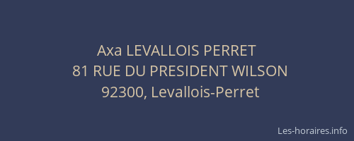 Axa LEVALLOIS PERRET