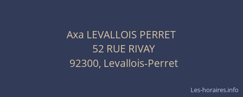 Axa LEVALLOIS PERRET