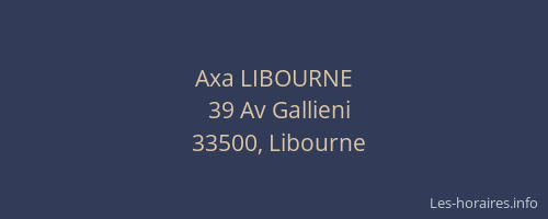 Axa LIBOURNE