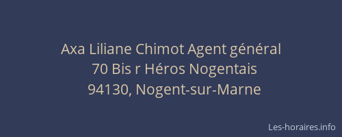 Axa Liliane Chimot Agent général