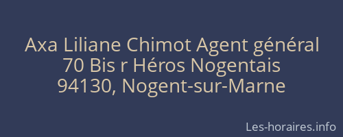 Axa Liliane Chimot Agent général