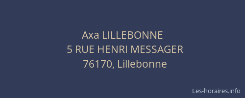 Axa LILLEBONNE