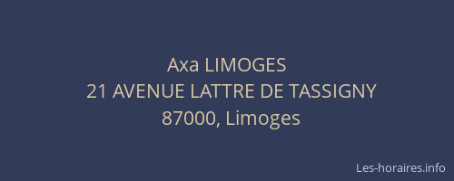 Axa LIMOGES