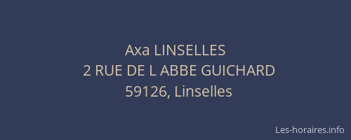 Axa LINSELLES