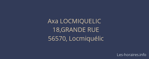 Axa LOCMIQUELIC