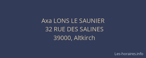 Axa LONS LE SAUNIER