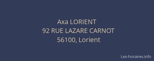 Axa LORIENT