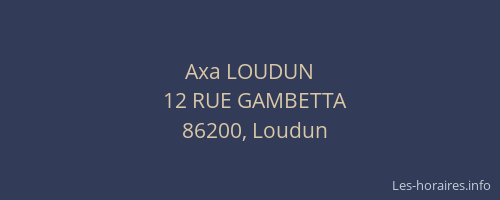 Axa LOUDUN