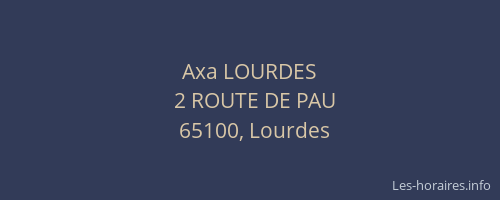 Axa LOURDES