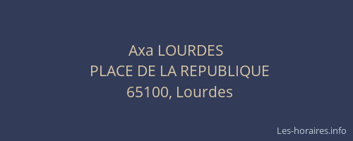 Axa LOURDES