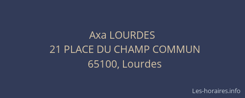 Axa LOURDES