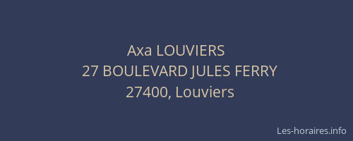Axa LOUVIERS