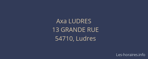 Axa LUDRES