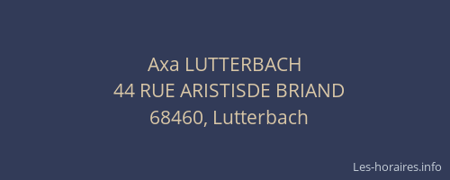 Axa LUTTERBACH