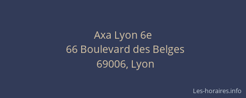 Axa Lyon 6e