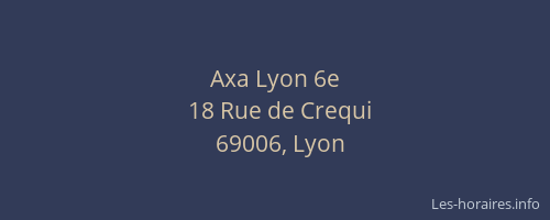 Axa Lyon 6e