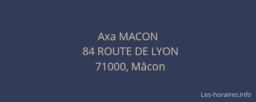 Axa MACON