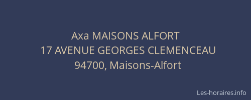 Axa MAISONS ALFORT