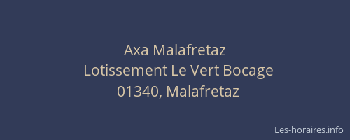 Axa Malafretaz