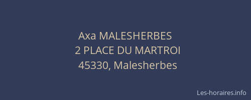 Axa MALESHERBES