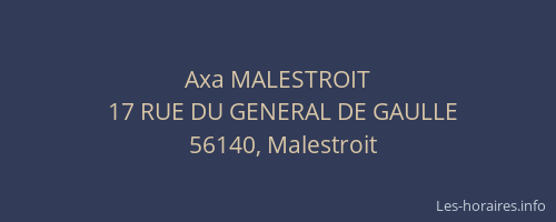 Axa MALESTROIT