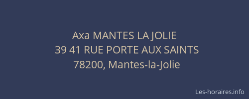 Axa MANTES LA JOLIE