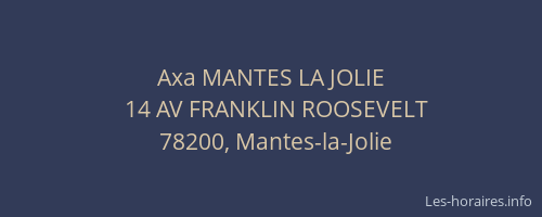 Axa MANTES LA JOLIE