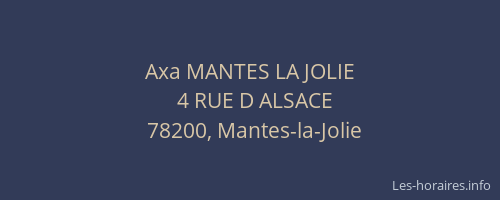 Axa MANTES LA JOLIE