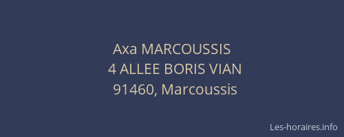 Axa MARCOUSSIS