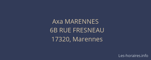Axa MARENNES