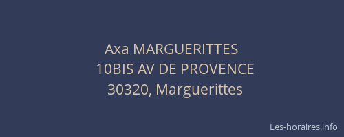 Axa MARGUERITTES