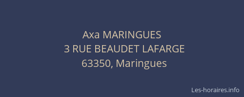 Axa MARINGUES