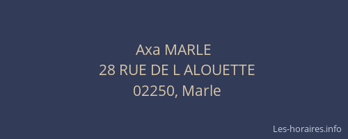 Axa MARLE